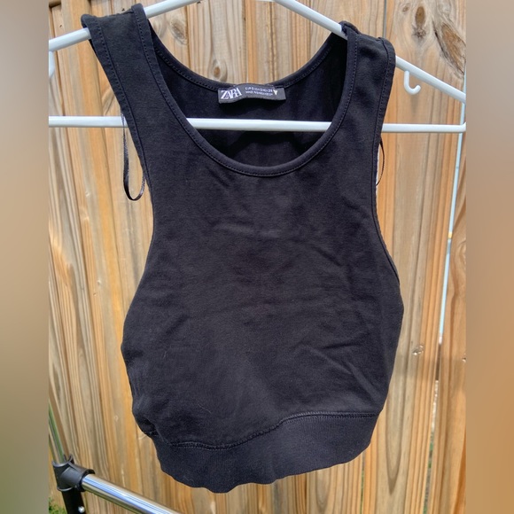 Black Zara crop tank size S - Picture 2 of 3